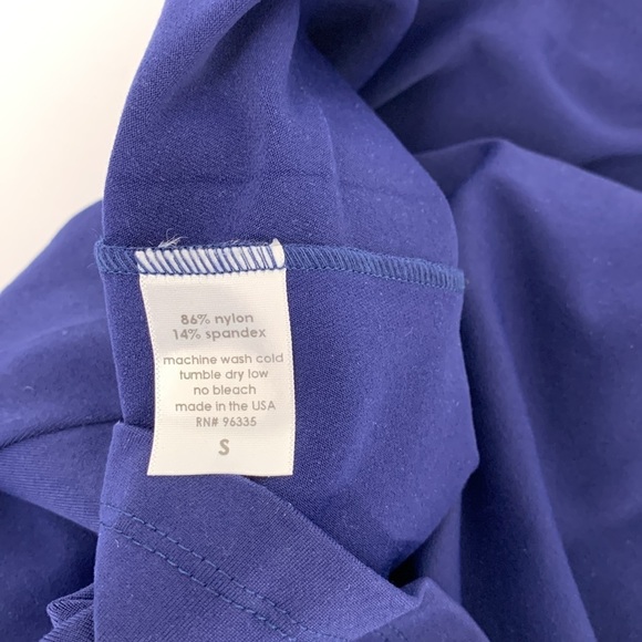 Susana Monaco Halter top shirt blouse tank ruffle Deep Sea navy blue new X-Small - Picture 4 of 4